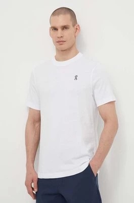 Zdjęcie produktu On-running t-shirt bawełniany męski kolor biały gładki