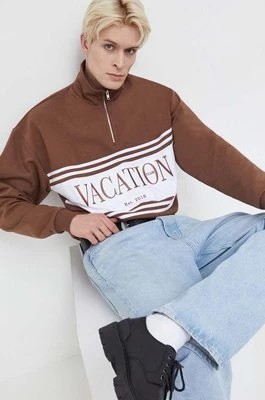 Zdjęcie produktu On Vacation bluza męska kolor brązowy wzorzysta