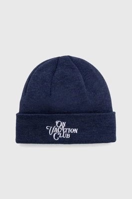 Zdjęcie produktu On Vacation czapka wełniana kolor niebieski z grubej dzianiny wełniana