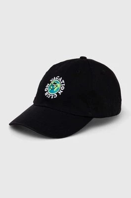 Zdjęcie produktu On Vacation czapka z daszkiem bawełniana kolor czarny z aplikacją
