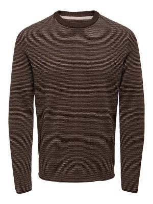 Zdjęcie produktu ONLY & SONS Sweter "Niguel" w kolorze ciemnobrązowym rozmiar: L
