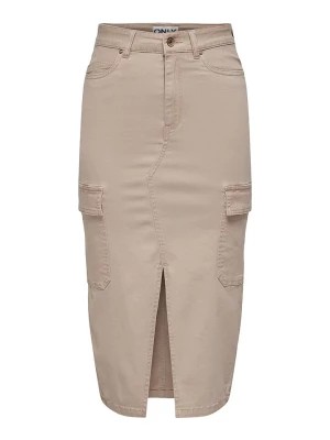 Zdjęcie produktu ONLY Spódnica dżinsowa w kolorze beżowym rozmiar: S