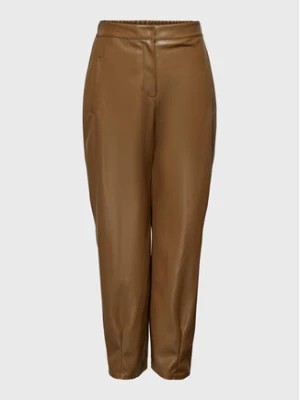 Zdjęcie produktu ONLY Spodnie z imitacji skóry Elizabeth 15266817 Brązowy Regular Fit