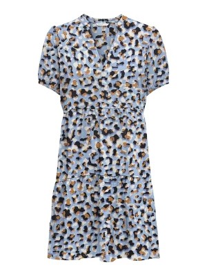 Zdjęcie produktu ONLY Sukienka "Nova Life" w kolorze błękitno-brązowo-kremowym rozmiar: XS