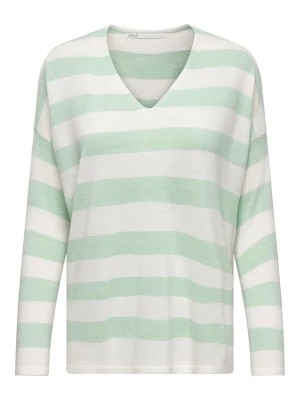 Zdjęcie produktu ONLY Sweter "Amalia" w kolorze zielono-białym rozmiar: M