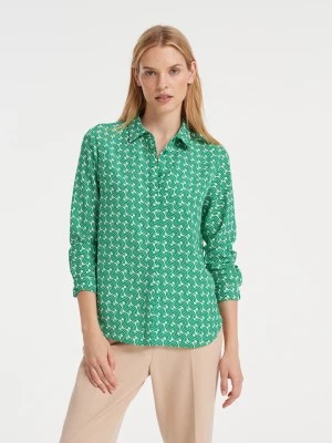 Zdjęcie produktu OPUS Bluzka "Falkine" w kolorze zielono-białym rozmiar: 40