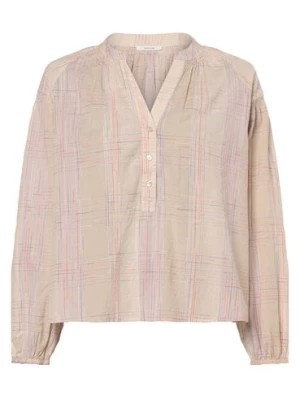 Zdjęcie produktu Opus Damska bluzka koszulowa - Felenya Kobiety Bawełna beżowy|lila w kratkę,