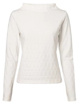 Zdjęcie produktu Opus Damska koszulka z długim rękawem - Solveny Kobiety Bawełna biały wypukły wzór tkaniny,