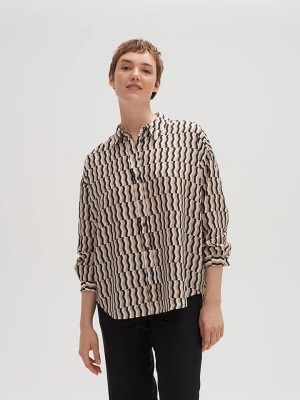Zdjęcie produktu OPUS Koszula "Folise" w kolorze beżowo-czarnym rozmiar: 42