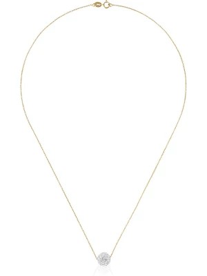 Zdjęcie produktu OR ÉCLAT Złoty naszyjnik "Bulle de crystal" z zawieszką - dł. 45 cm rozmiar: onesize