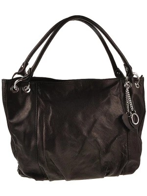 Zdjęcie produktu ORE10 Skórzana torebka "Carre" w kolorze czarnym - 45 x 30 x 14 cm rozmiar: onesize
