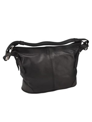 Zdjęcie produktu ORE10 Skórzana torebka "Roers" w kolorze czarnym - 34 x 24 x 12 cm rozmiar: onesize