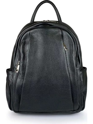 Zdjęcie produktu ORE10 Skórzany plecak "Panda" w kolorze czarnym - 25 x 30 x 17 cm rozmiar: onesize