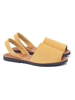 Zdjęcie produktu ORTIZ & REED Skórzane sandały "Nocado" w kolorze żółtym rozmiar: 41