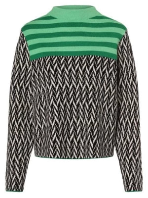Zdjęcie produktu Oui Sweter damski Kobiety zielony|czarny|biały wzorzysty,