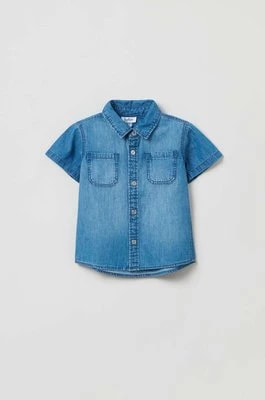 Zdjęcie produktu OVS koszula bawełniana niemowlęca kolor niebieski