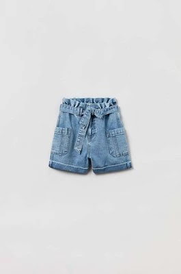 Zdjęcie produktu OVS szorty jeansowe dziecięce kolor niebieski gładkie