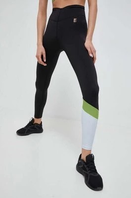 Zdjęcie produktu P.E Nation legginsy treningowe Sprint Time kolor czarny z aplikacją