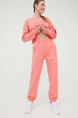 Zdjęcie produktu P.E Nation spodnie bawełniane damskie kolor fioletowy gładkie