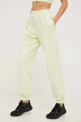 Zdjęcie produktu P.E Nation spodnie dresowe bawełniane damskie kolor zielony gładkie