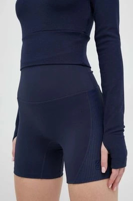 Zdjęcie produktu P.E Nation szorty treningowe Free Play kolor niebieski gładkie high waist