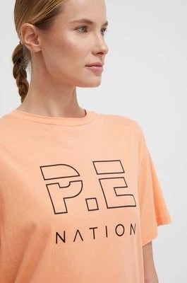 Zdjęcie produktu P.E Nation t-shirt bawełniany damski kolor pomarańczowy