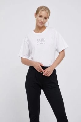 Zdjęcie produktu P.E Nation T-shirt bawełniany kolor biały