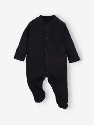 Zdjęcie produktu Pajac niemowlęcy z bawełny organicznej dla chłopca czarny NINI
