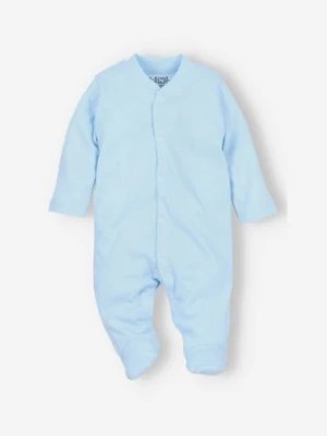 Zdjęcie produktu Pajac niemowlęcy z bawełny organicznej dla chłopca niebieski NINI