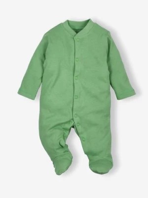 Zdjęcie produktu Pajac niemowlęcy z bawełny organicznej dla chłopca zielony NINI