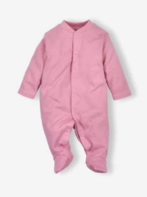 Zdjęcie produktu Pajac niemowlęcy z bawełny organicznej dla dziewczynki różowy NINI
