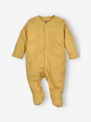 Zdjęcie produktu Pajac niemowlęcy z bawełny organicznej kolor miodowy NINI