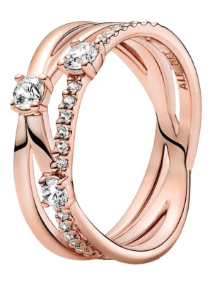 Zdjęcie produktu Pandora Pozłacany pierścionek z cyrkoniami rozmiar: 60