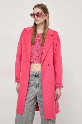 Zdjęcie produktu Patrizia Pepe płaszcz wełniany kolor różowy przejściowy 8O0117 A006