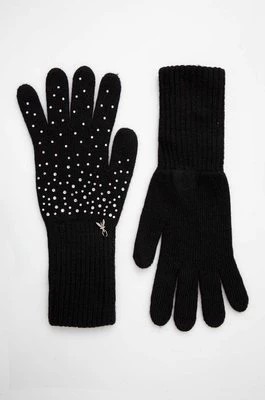 Zdjęcie produktu Patrizia Pepe rękawiczki z domieszką wełny kolor czarny