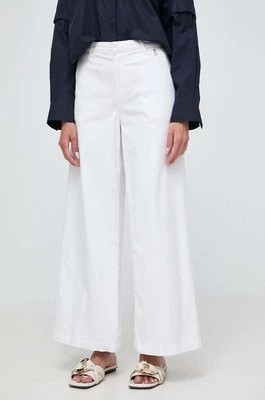 Zdjęcie produktu Patrizia Pepe spodnie damskie kolor biały szerokie high waist 2P1577 D076