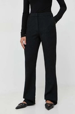 Zdjęcie produktu Patrizia Pepe spodnie damskie kolor czarny proste high waist