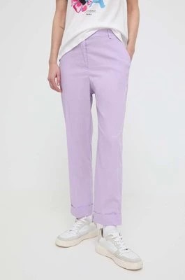 Zdjęcie produktu Patrizia Pepe spodnie damskie kolor fioletowy proste high waist 2P1610 A23