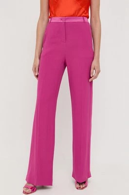 Zdjęcie produktu Patrizia Pepe spodnie damskie kolor różowy proste high waist