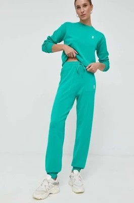 Zdjęcie produktu Patrizia Pepe spodnie dresowe damskie kolor zielony gładkie