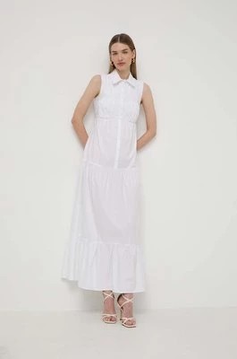 Zdjęcie produktu Patrizia Pepe sukienka bawełniana kolor biały maxi rozkloszowana 2A2794 A9B9