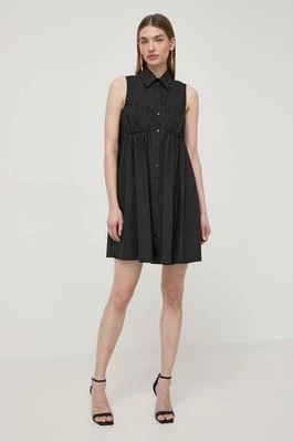 Zdjęcie produktu Patrizia Pepe sukienka bawełniana kolor czarny mini rozkloszowana 2A2793 A9B9