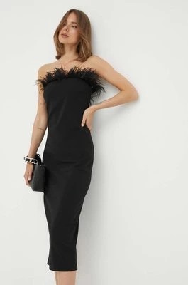 Zdjęcie produktu Patrizia Pepe sukienka kolor czarny midi dopasowana