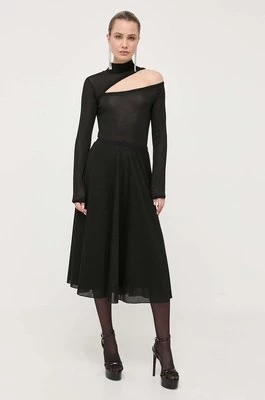 Zdjęcie produktu Patrizia Pepe sukienka kolor czarny midi rozkloszowana