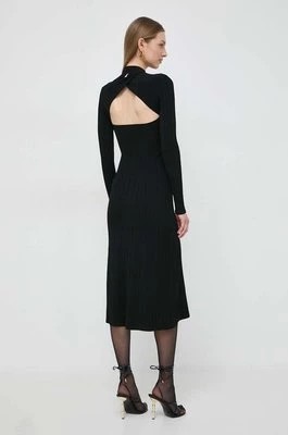 Zdjęcie produktu Patrizia Pepe sukienka kolor czarny midi rozkloszowana 8A1232 K078