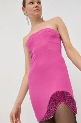Zdjęcie produktu Patrizia Pepe sukienka kolor fioletowy mini dopasowana