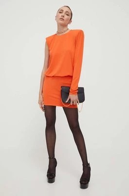 Zdjęcie produktu Patrizia Pepe sukienka kolor pomarańczowy mini dopasowana