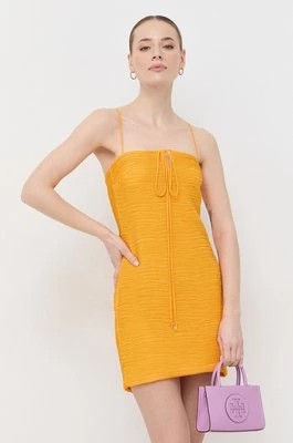 Zdjęcie produktu Patrizia Pepe sukienka kolor pomarańczowy mini prosta