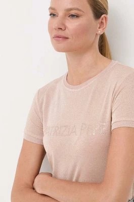 Zdjęcie produktu Patrizia Pepe t-shirt damski kolor beżowy