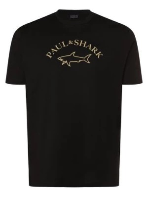 Zdjęcie produktu Paul & Shark Koszulka męska - duże rozmiary Mężczyźni Bawełna czarny nadruk,